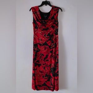 Connected apparel size 8 Red Rose Dress
